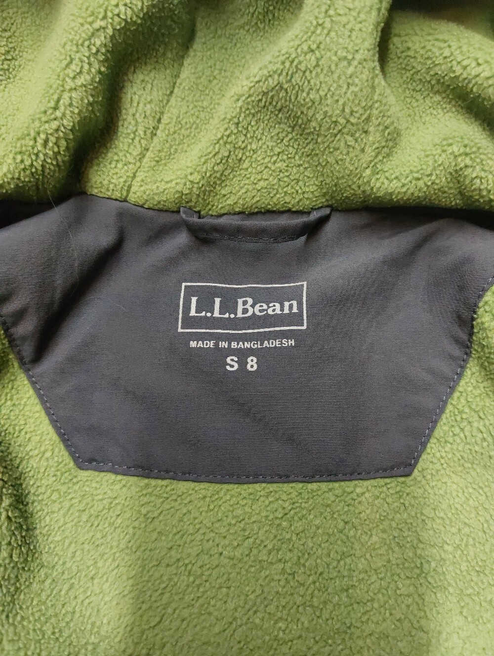 L.L. Bean Kids Hooded Jacket in Gray and Green - Picture 4 of 7